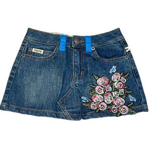 The English Roses Girls Sz 5 NWOT Denim Skirt Embroidered